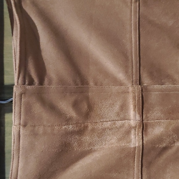 SOFT SURROUNDINGS SADDLE SIMPLY SOFT SKIRT CAMEL COLOR SNAP BUTTON LARGE - Picture 2 of 8